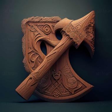 3D model Hipster Axe game (STL)